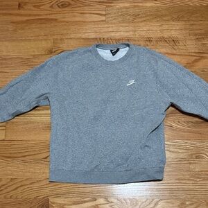 Nike Men's Heather Gray Crewneck Sweater